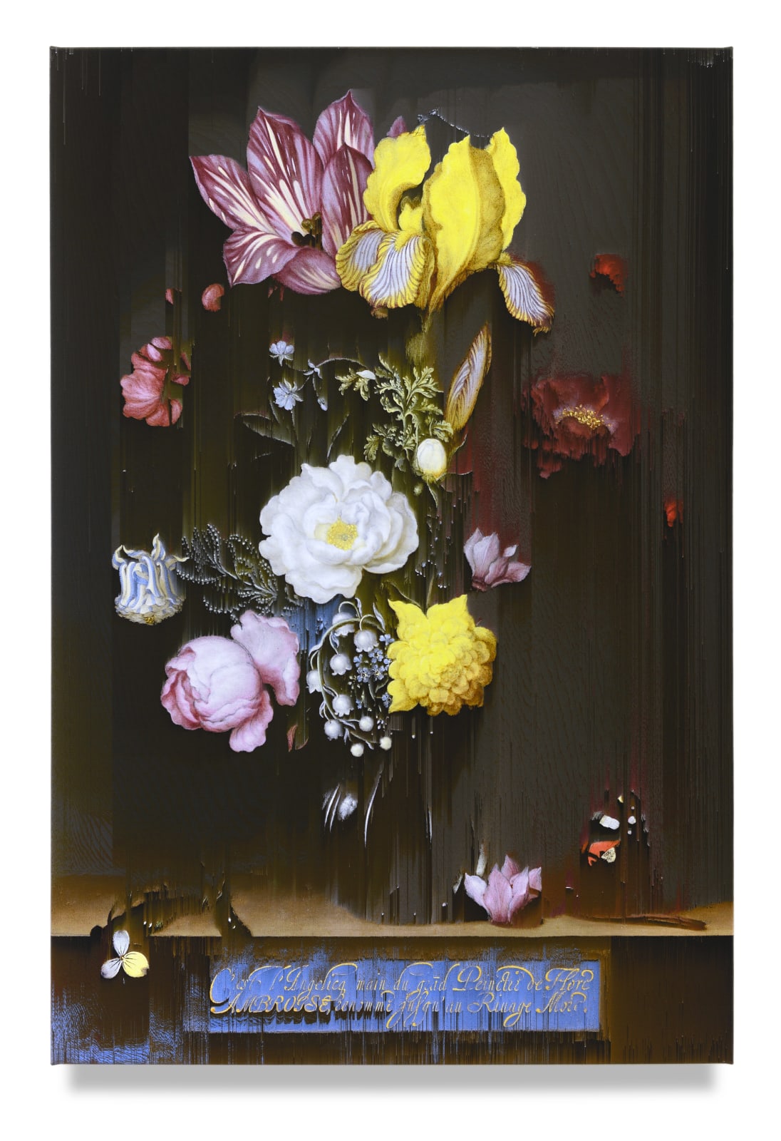 Gordon Cheung, New Order Bouquet of Flowers in a Glass Vase (after Ambrosias Bosschaert, c. 1621) , 2022