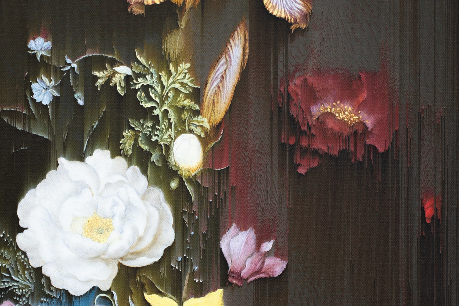 Gordon Cheung, New Order Bouquet of Flowers in a Glass Vase (after Ambrosias Bosschaert, c. 1621) , 2022