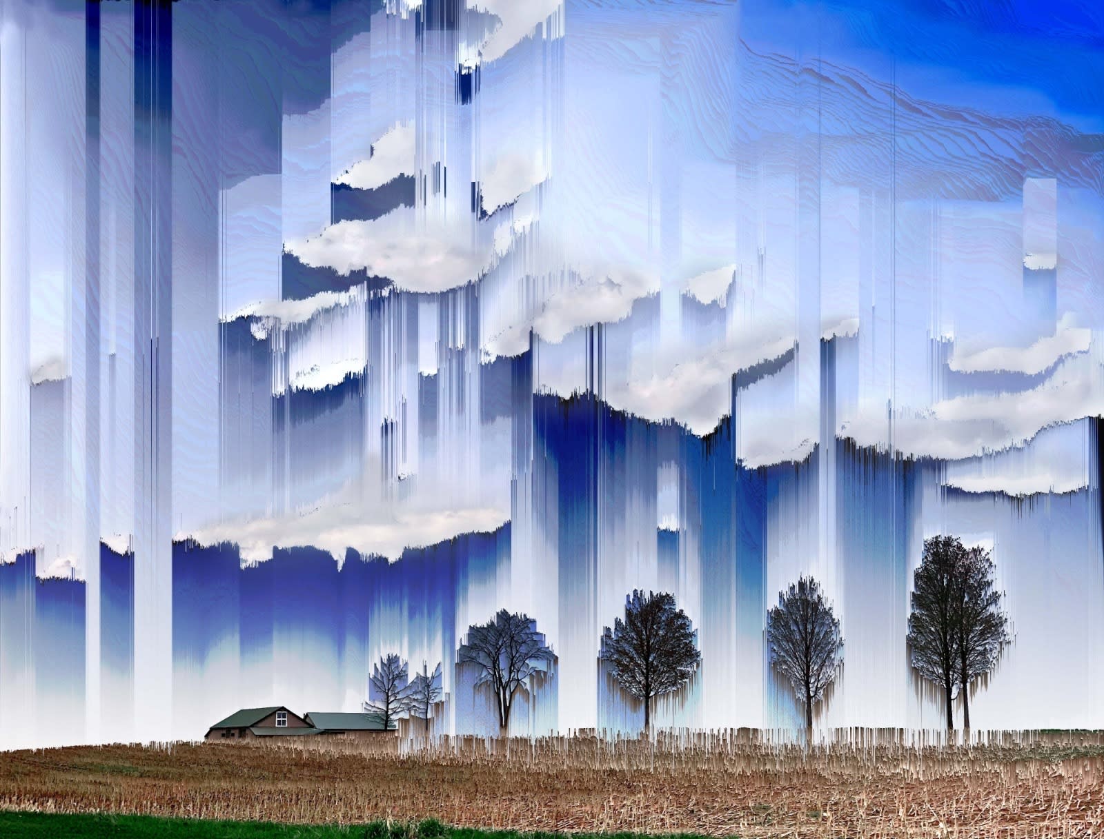 Gordon Cheung, Adirondack Farm, NY. Glitch (after Sarah Jorge Leon), 2020