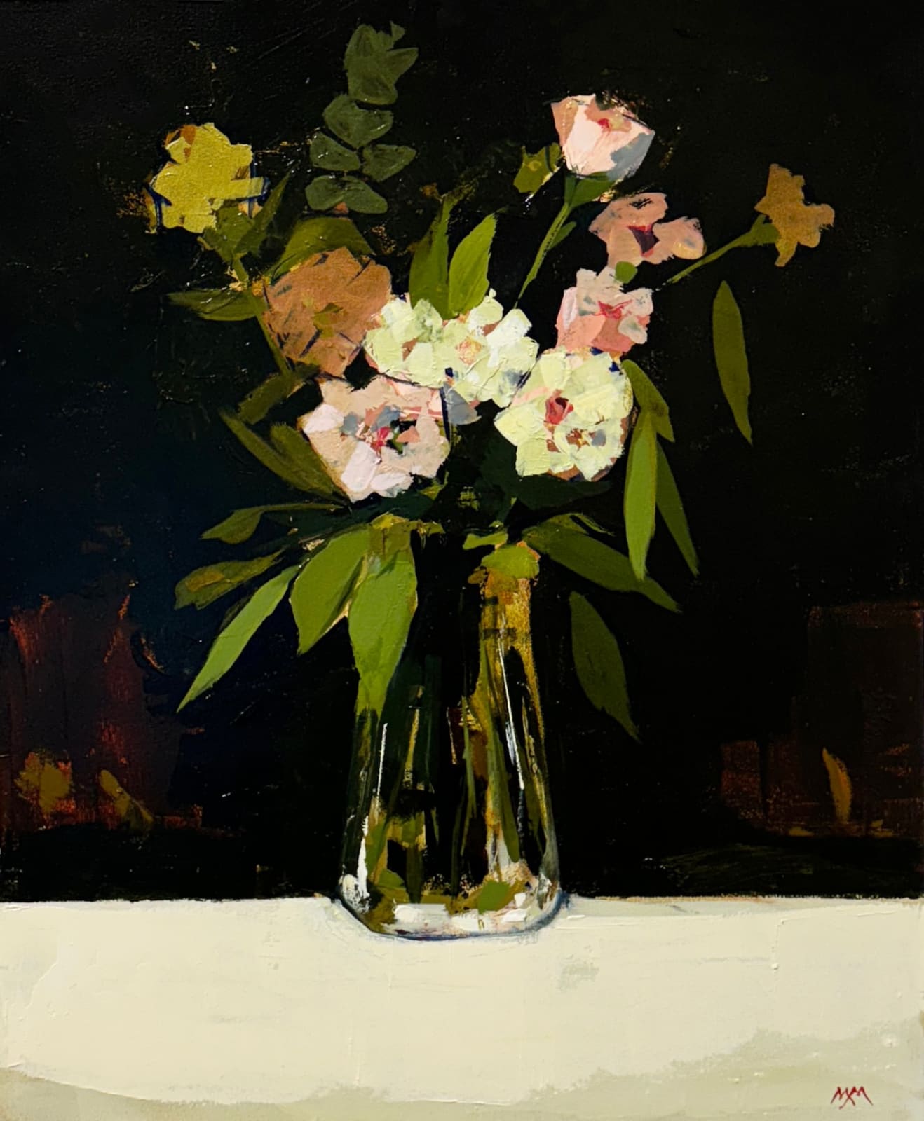 Martin Mooney, Flowers on a White Cloth