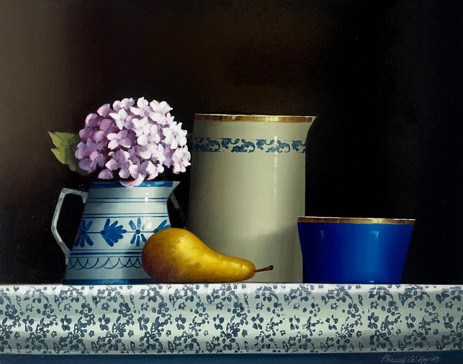 David French Le-Roy, Summer Hydrangea & Pear II