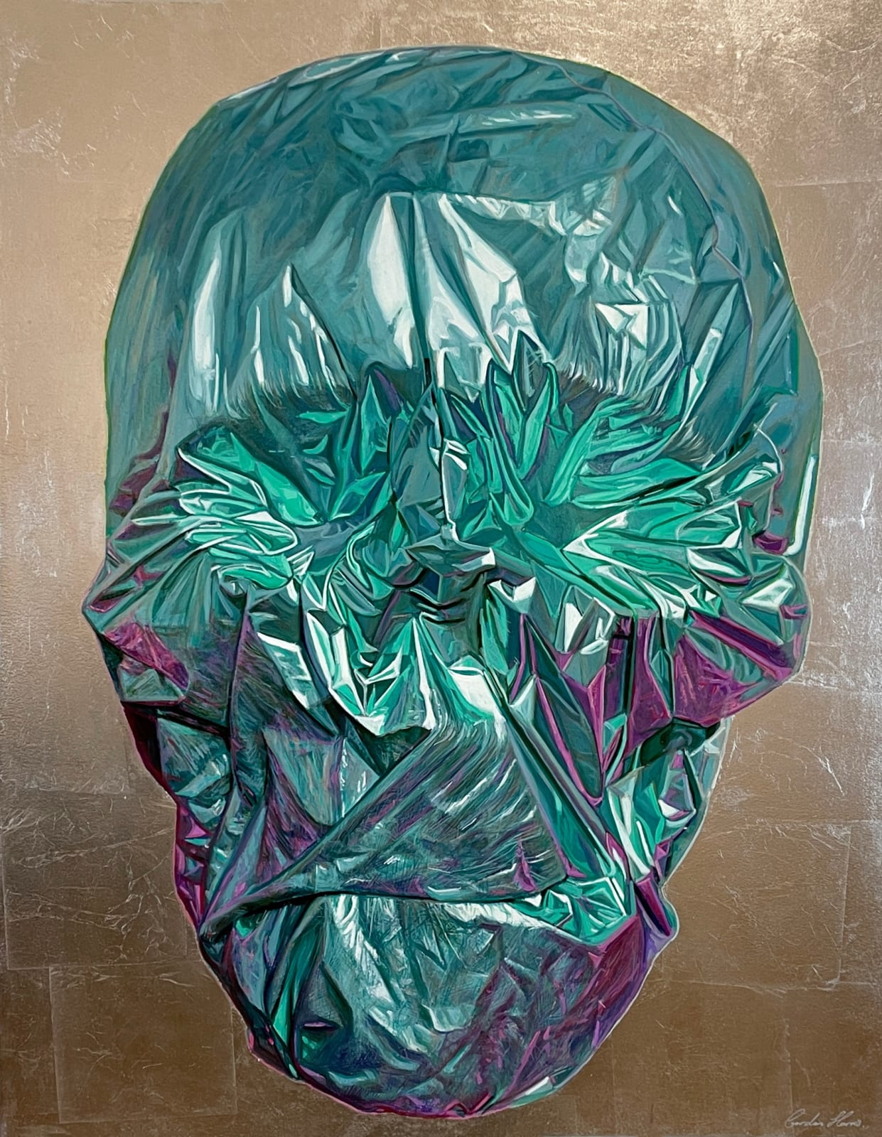 Gordon Harris, Metallic Skull (Aqua)