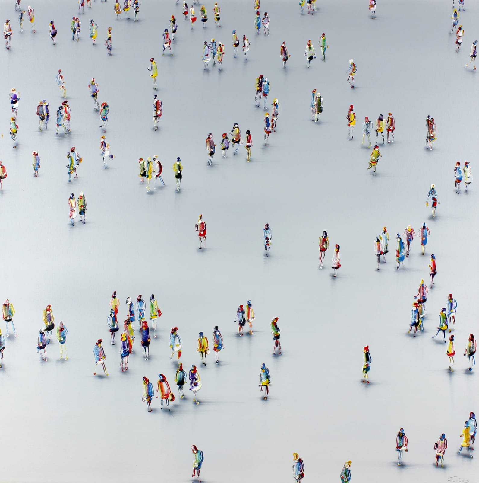 Stephen Forbes, Figures On Grey Ground