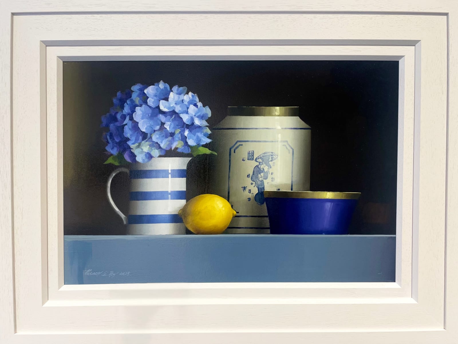 David French Le-Roy, Still Life with Blue Hydrangea