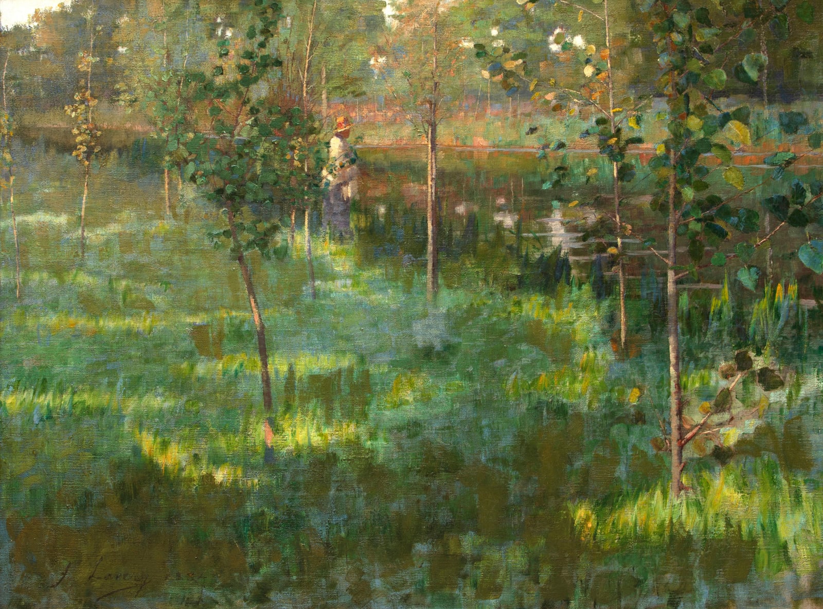 Sir John Lavery, La Pêcheuse, Grez-sur-Loing, 1884