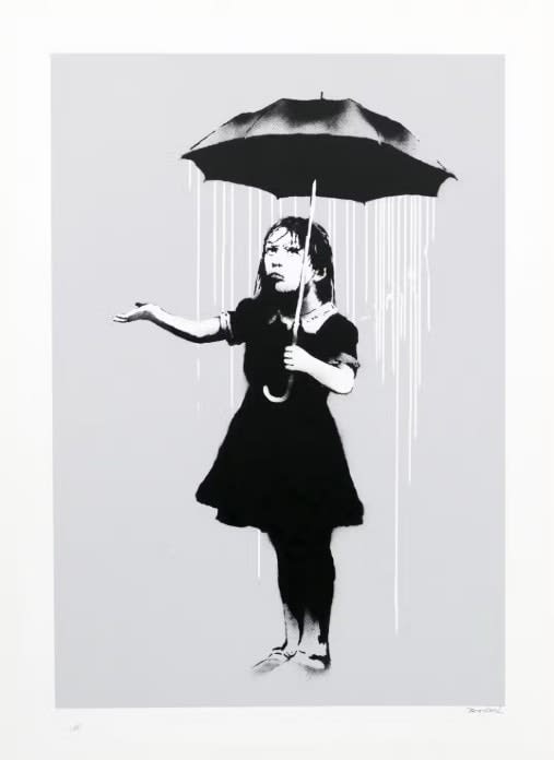 Banksy, Nola (white rain) , 2008