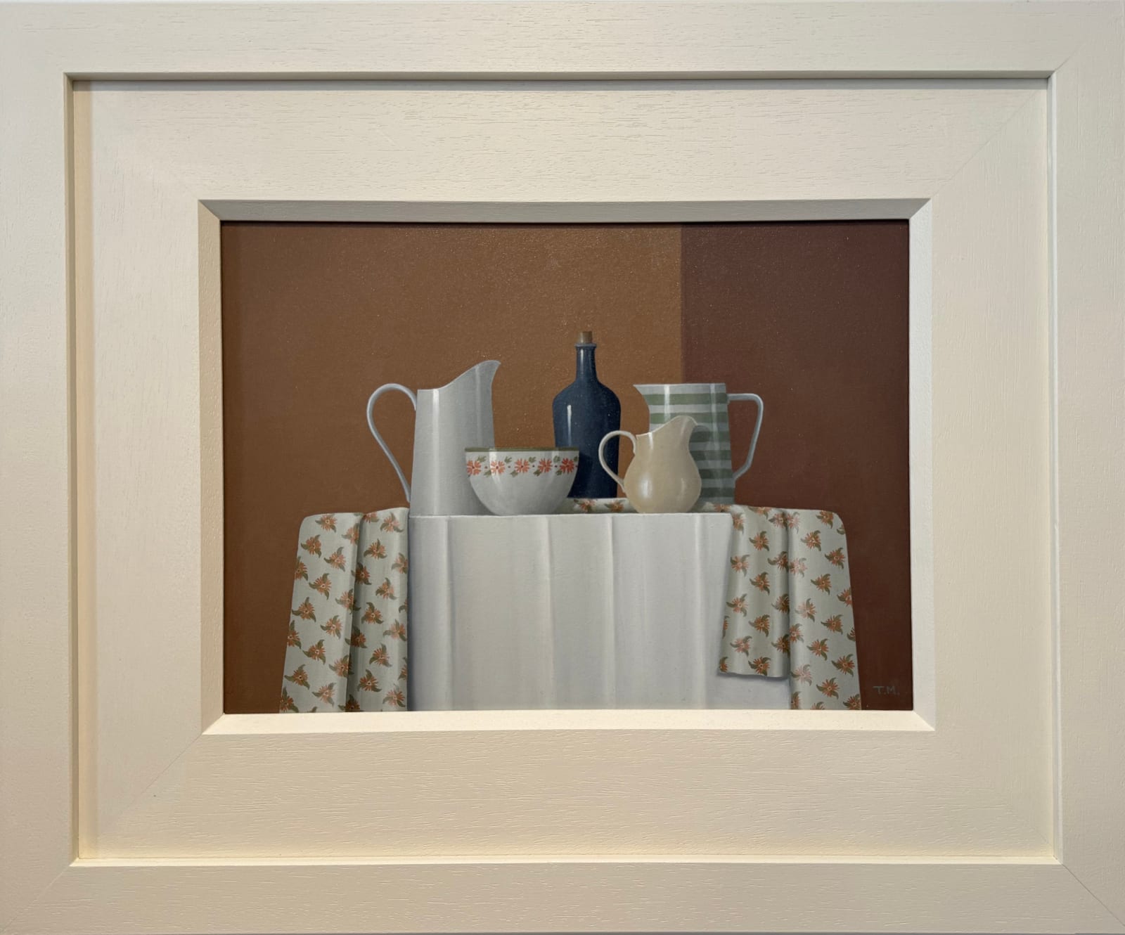 Trudie Mooney, Spongeware Bowl and Striped Jug