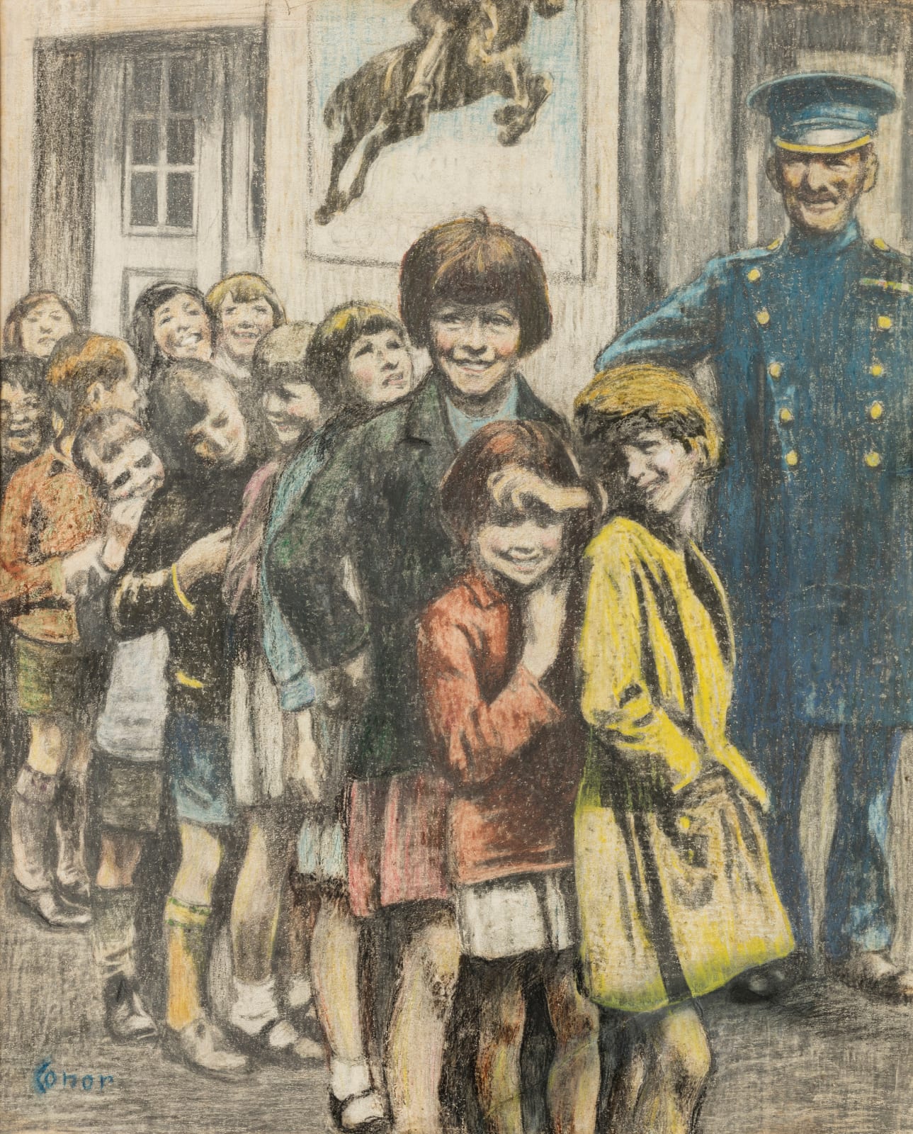 William Conor, Picture House Queue, c. 1930 -34