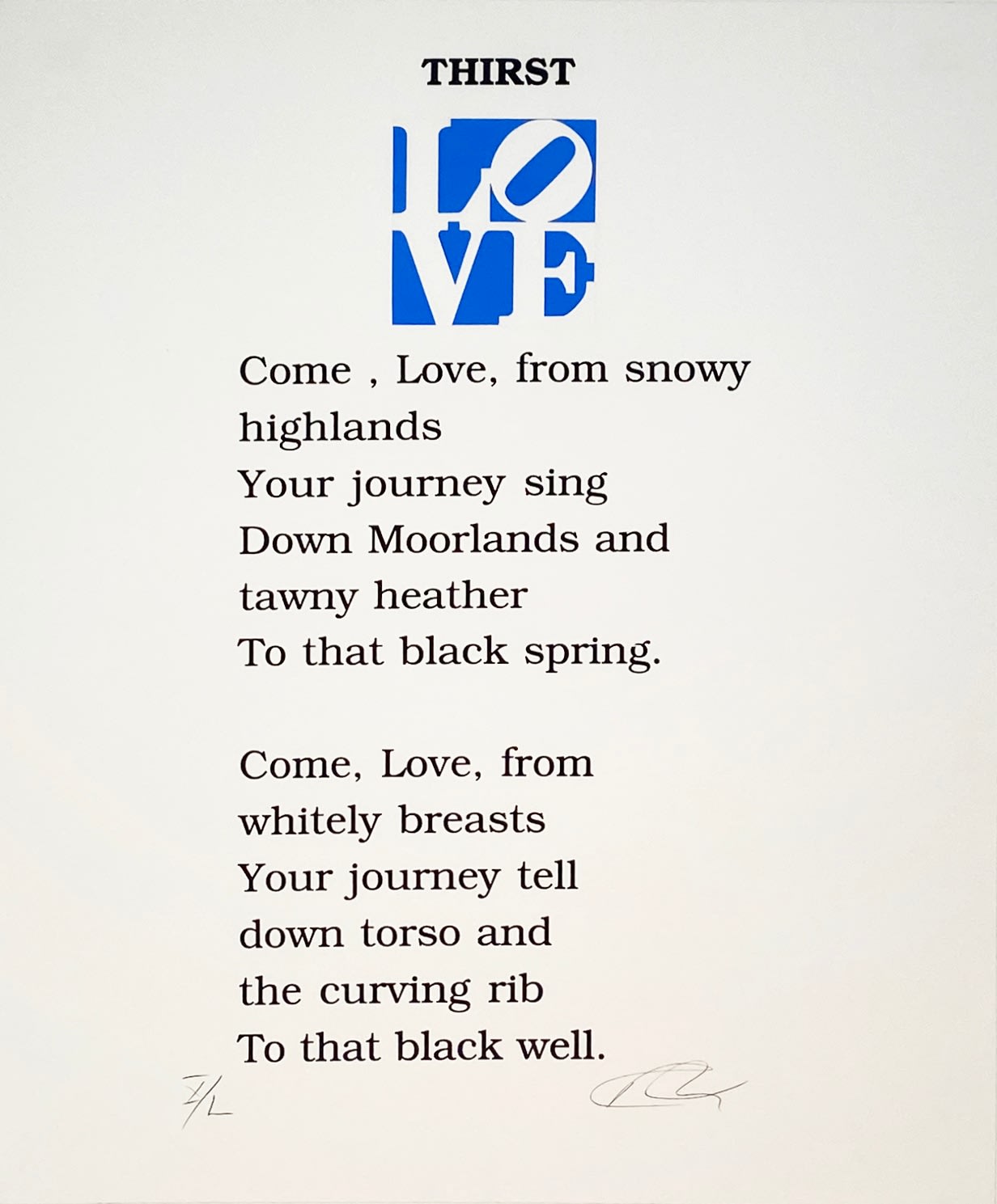 Robert Indiana, Thirst