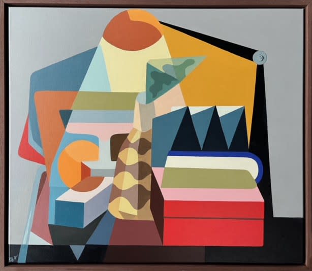 Jenny Belton, Still Life with Vase and Leaf