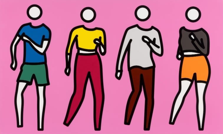 Julian Opie, Dance, Synced: Dance 1 , 2024