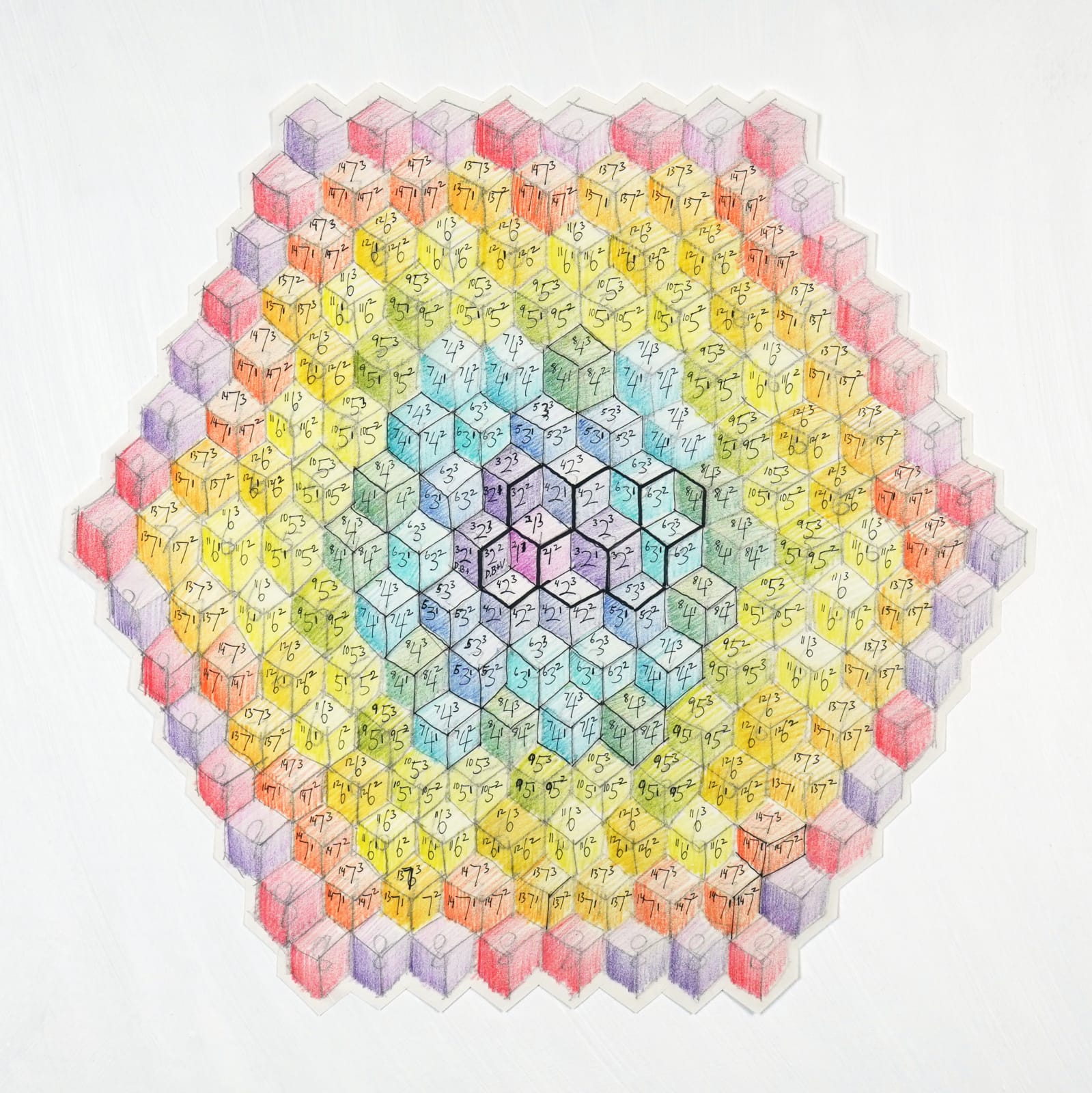 Peter Monaghan, Hexagon Painting Plan, 2010
