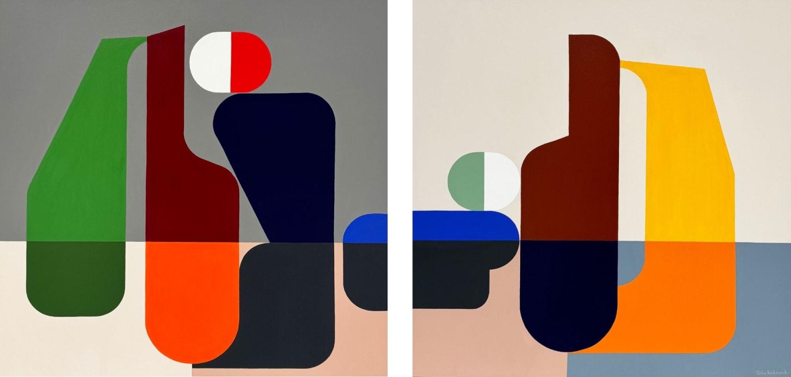 John Redmond, Abstract Vessels 2.5 (diptych)
