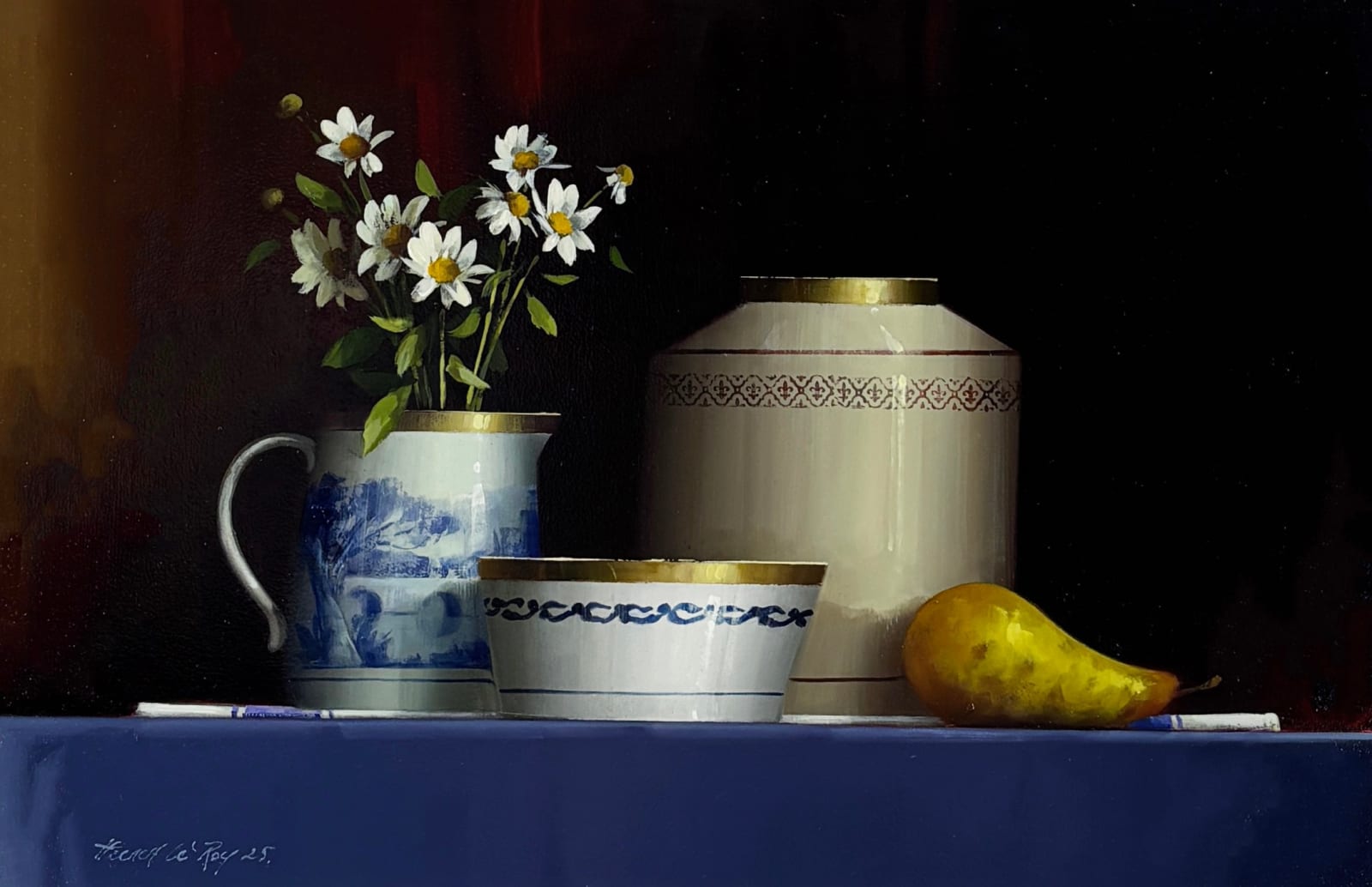 David French Le-Roy, Dutch Blue with Pear