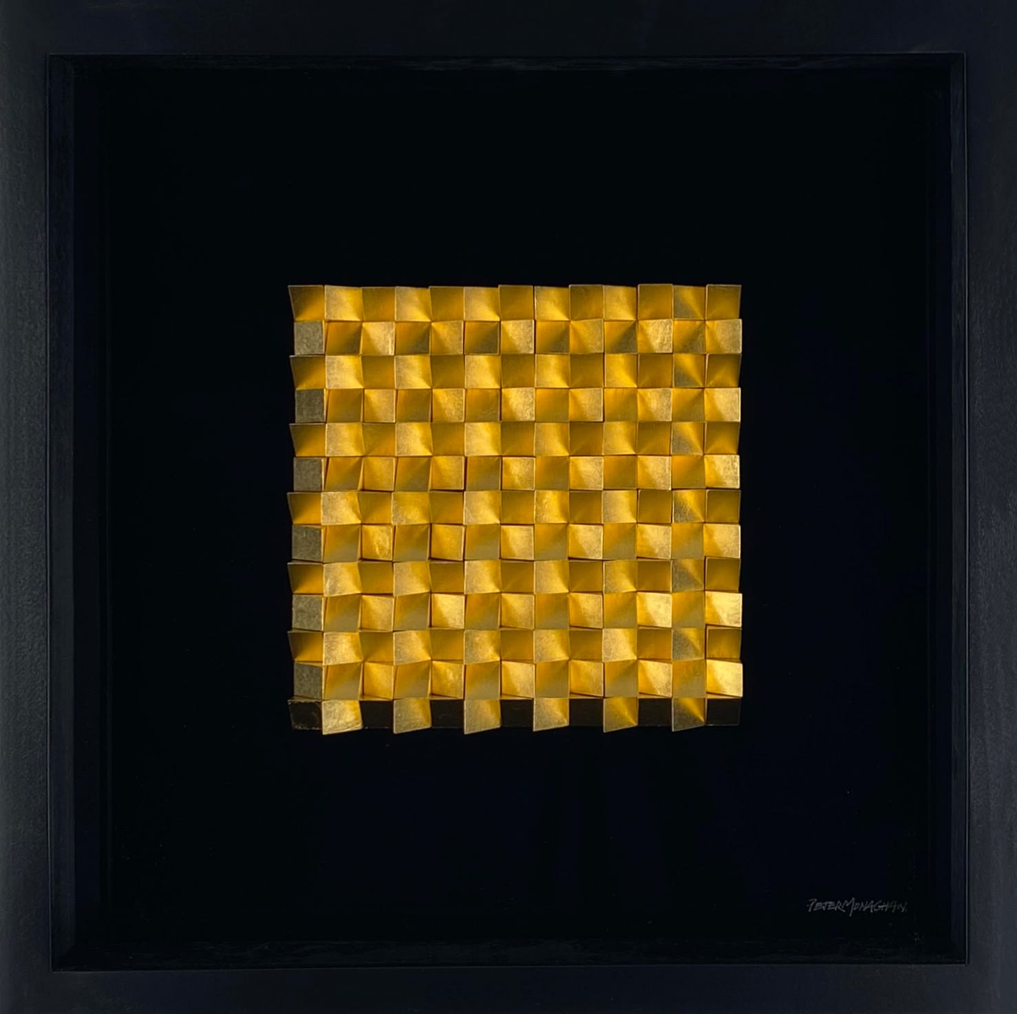 Peter Monaghan, Black and Gold Leaf Cubes