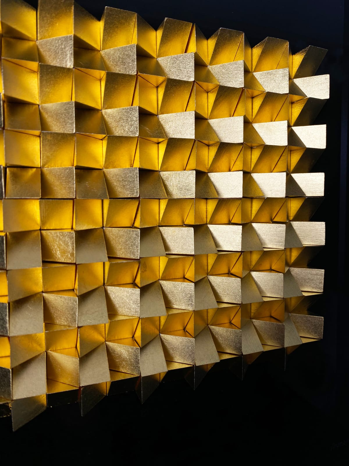 Peter Monaghan, Black and Gold Leaf Cubes