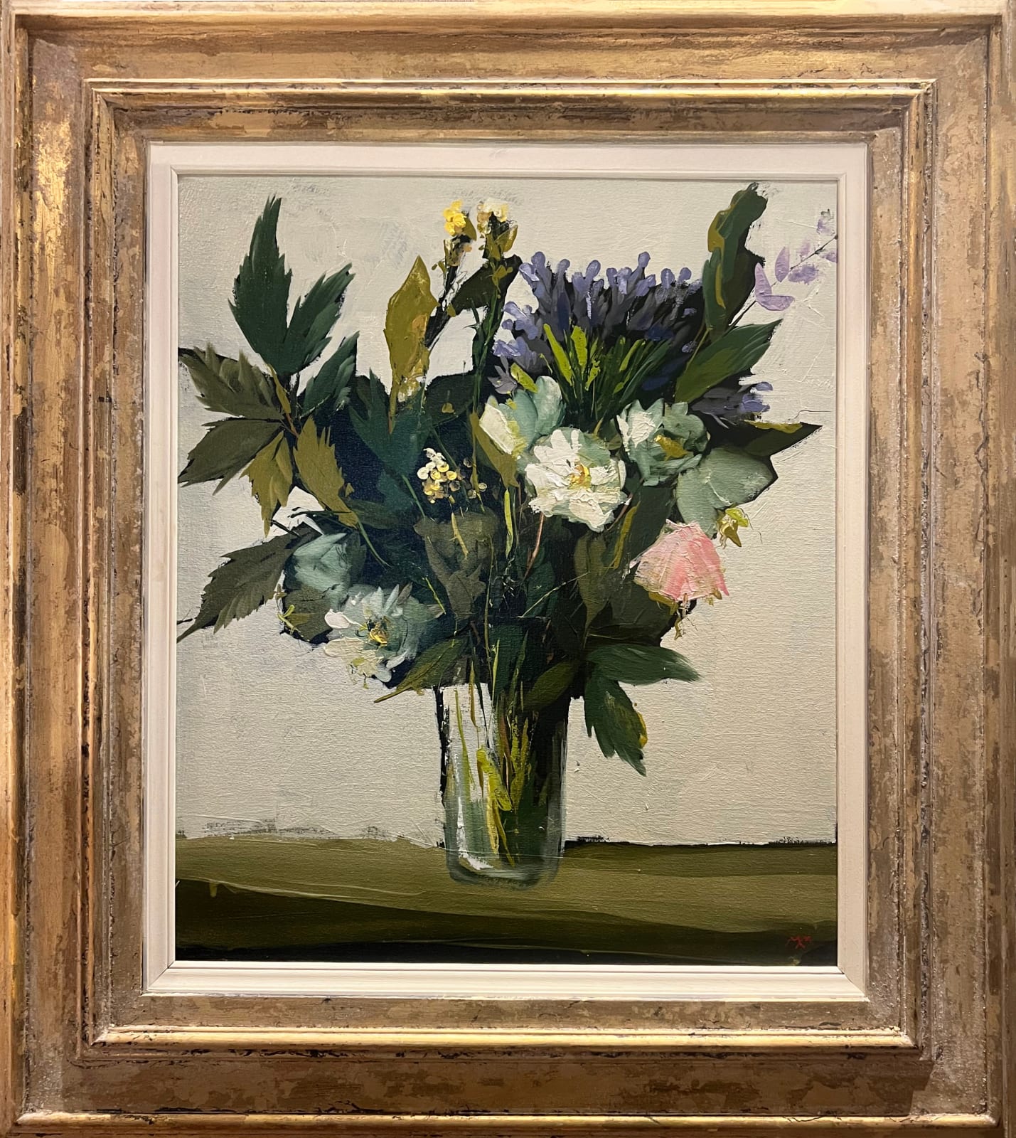 Martin Mooney, White Roses and Agapanthus II