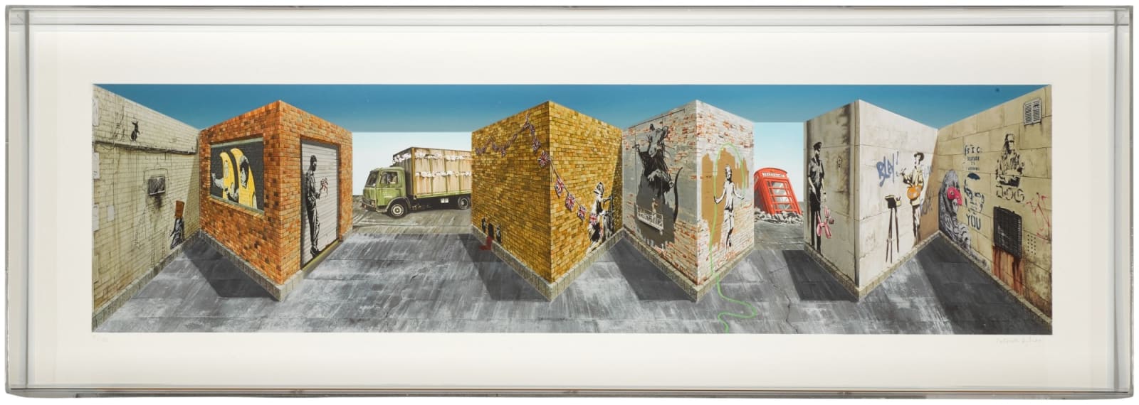 Patrick Hughes, Banksi, 2021