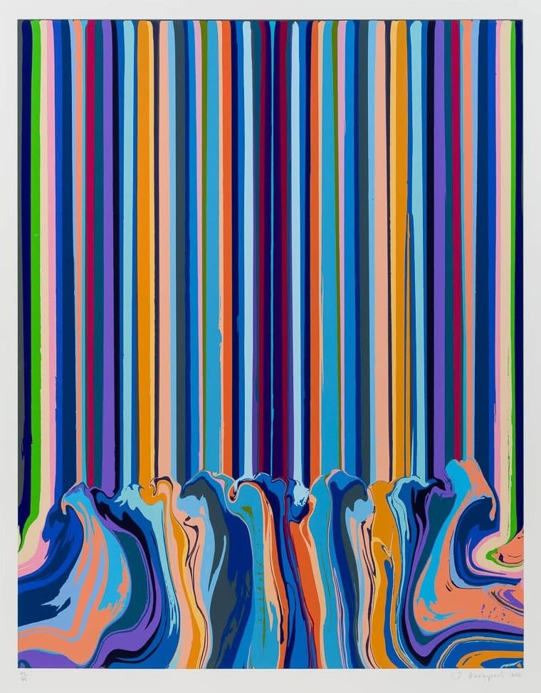 Ian Davenport, Mirrored Black Enamel