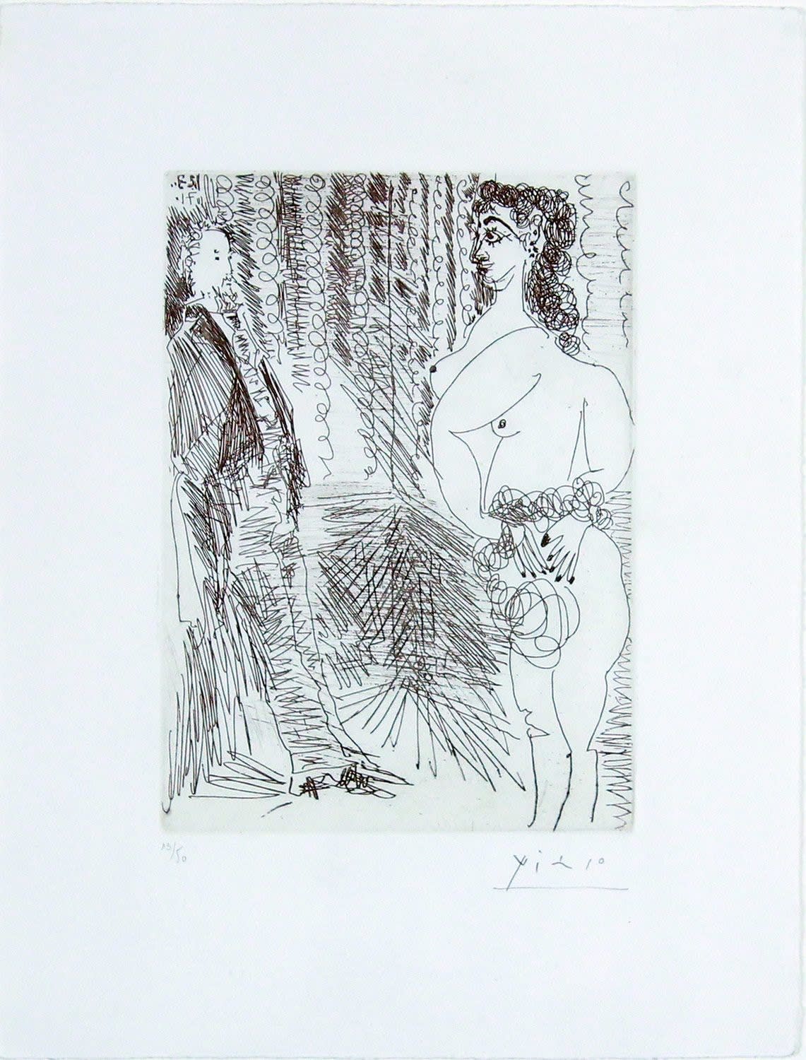 Pablo Picasso, Le Cabinet Particulier, Degas et une Fille, 1971