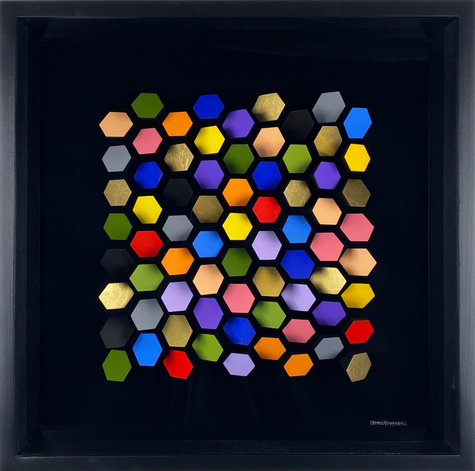 Peter Monaghan, Large Hexagons on Black