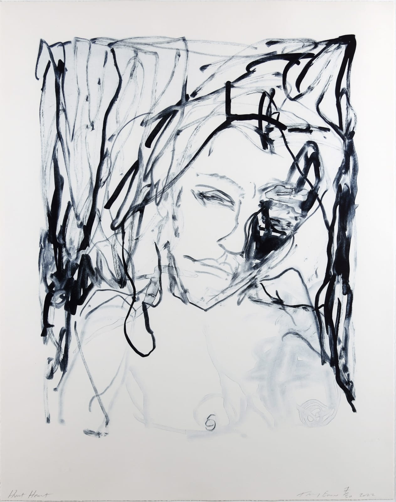 Tracey Emin, Hurt Head (Signed), 2022