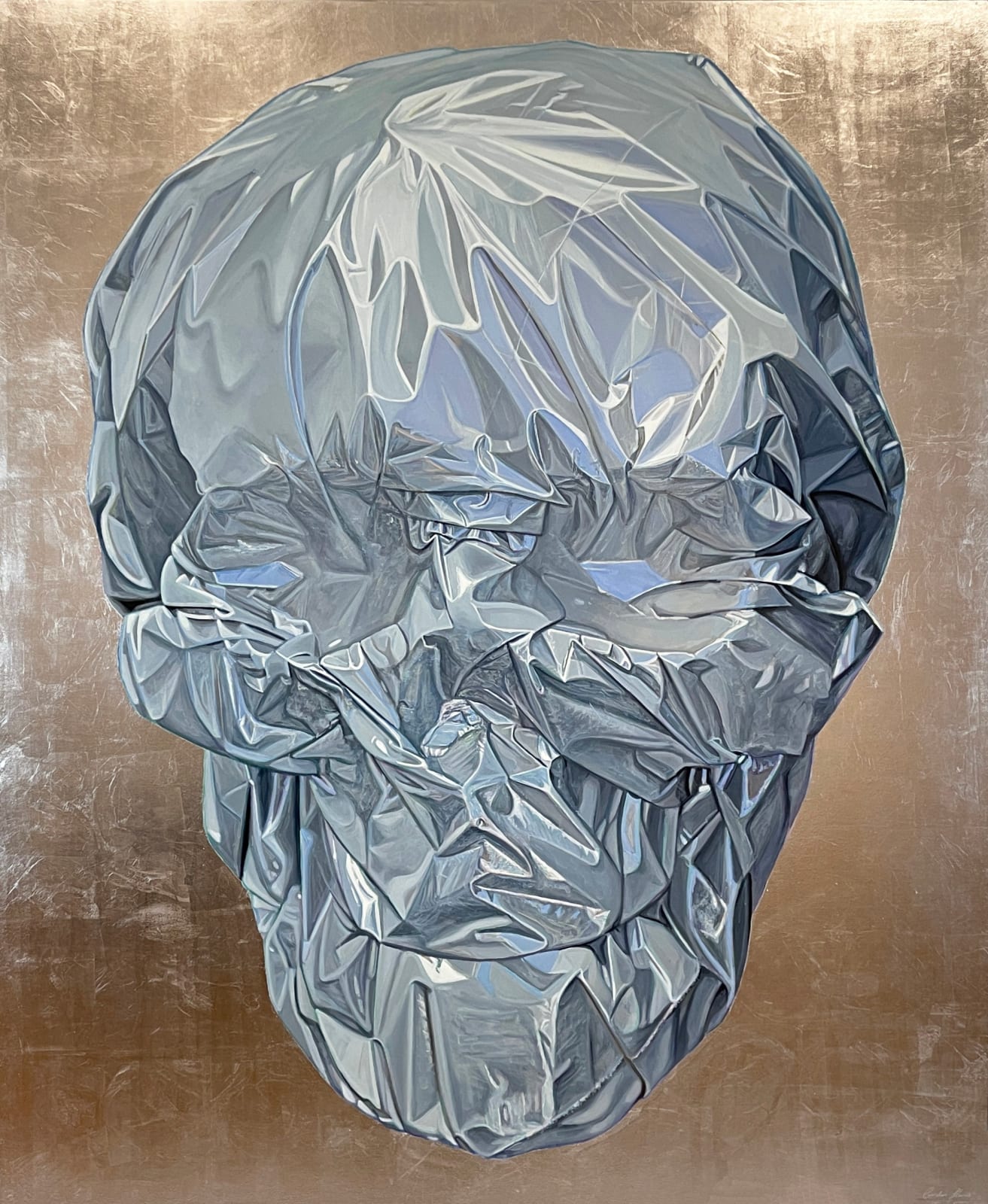 Gordon Harris, Metallic Skull (White)
