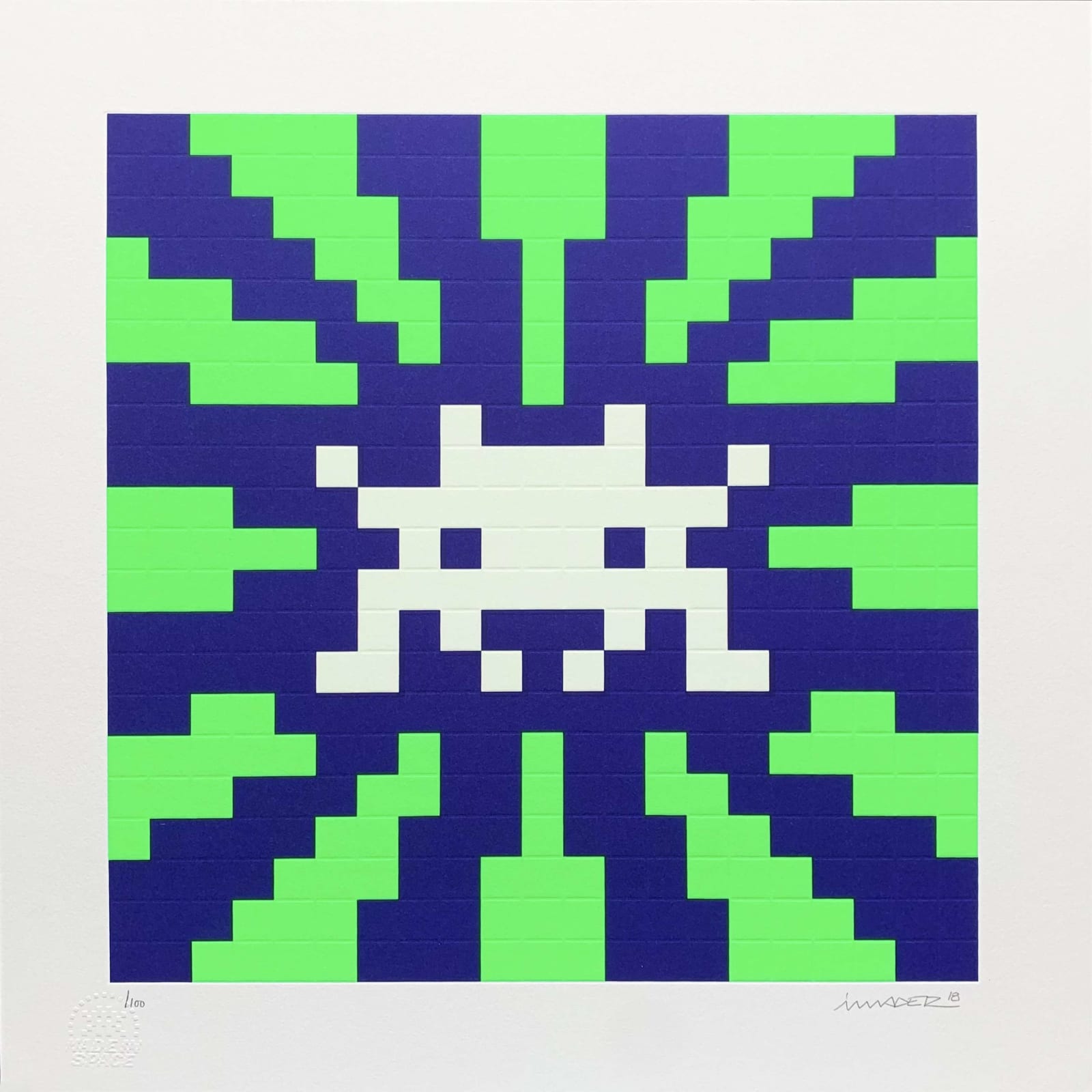 Invader, Sunset (Fluo), 2018