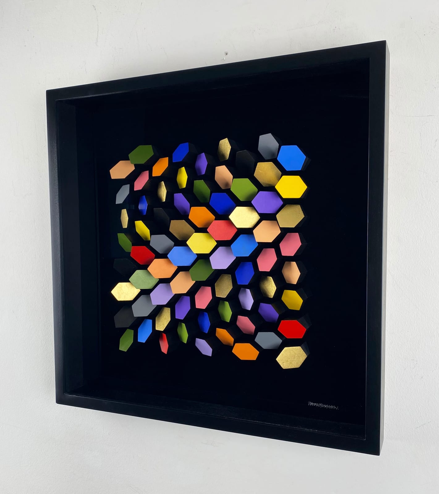 Peter Monaghan, Large Hexagons on Black