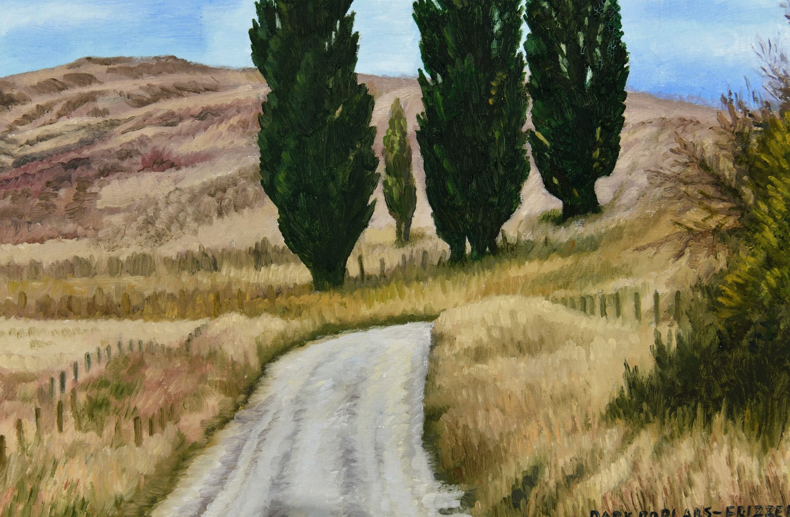 Dick Frizzell, Dark Poplars, 2025