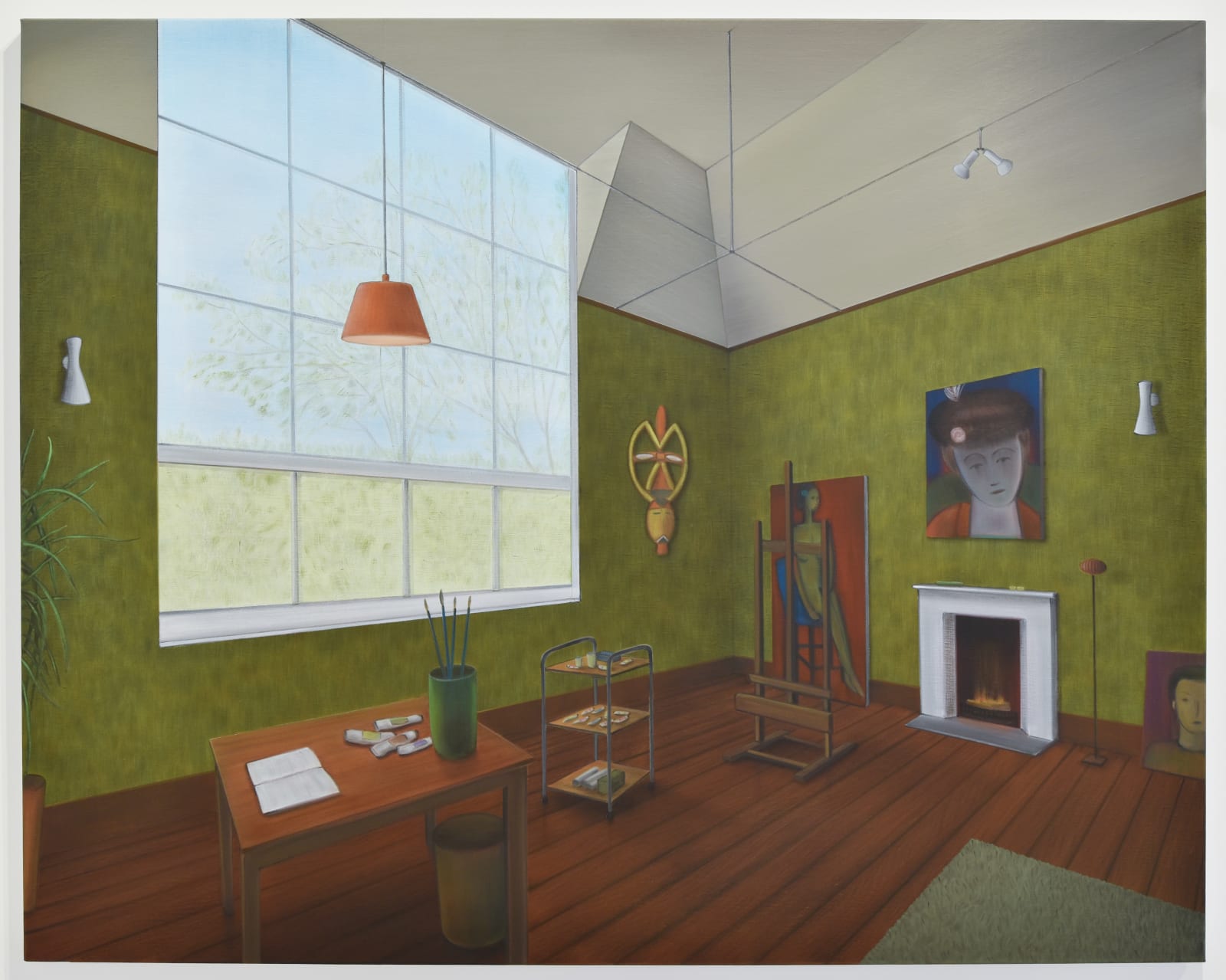 Graham Fletcher, Studio X (Green-Gold I), 2025