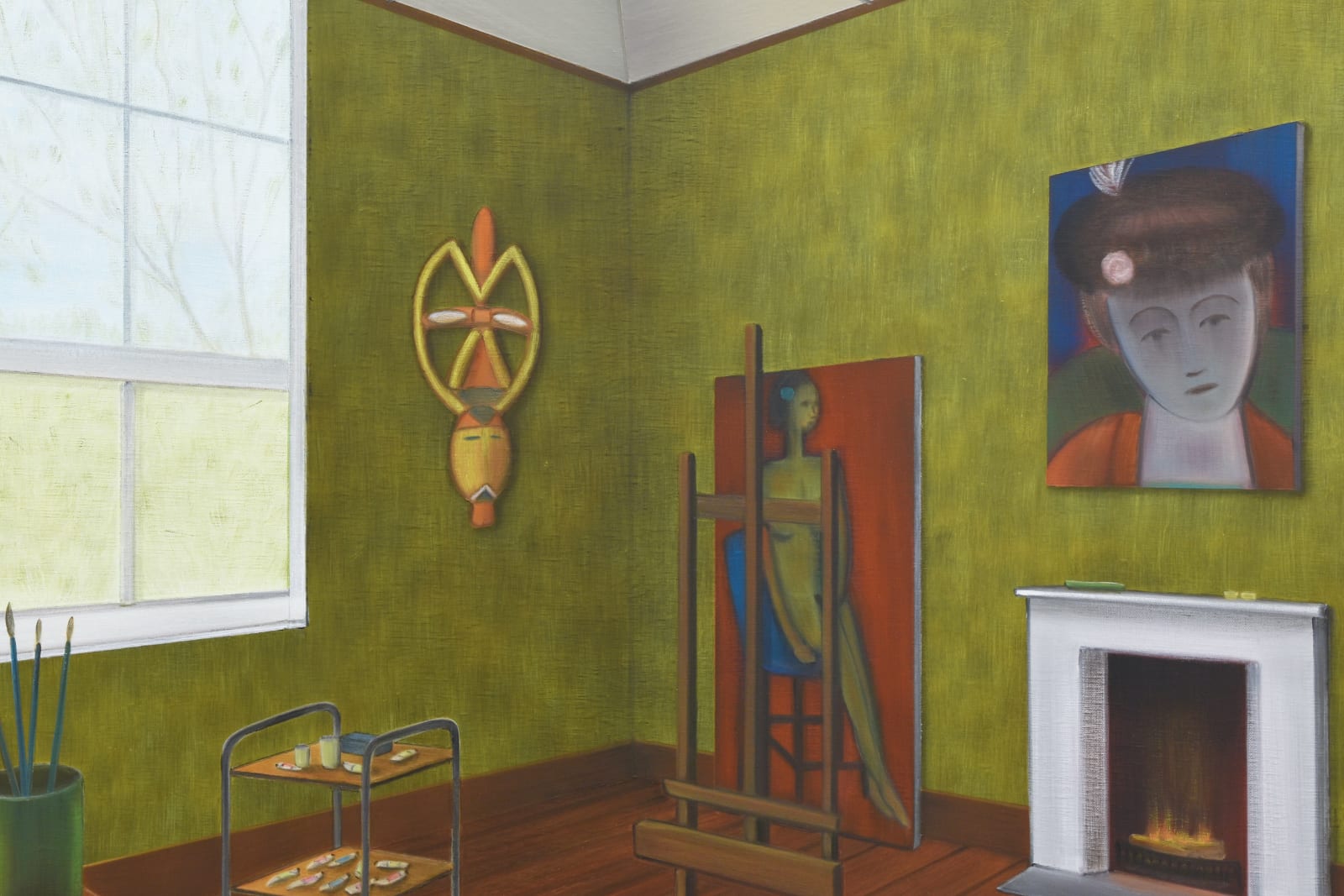 Graham Fletcher, Studio X (Green-Gold I), 2025