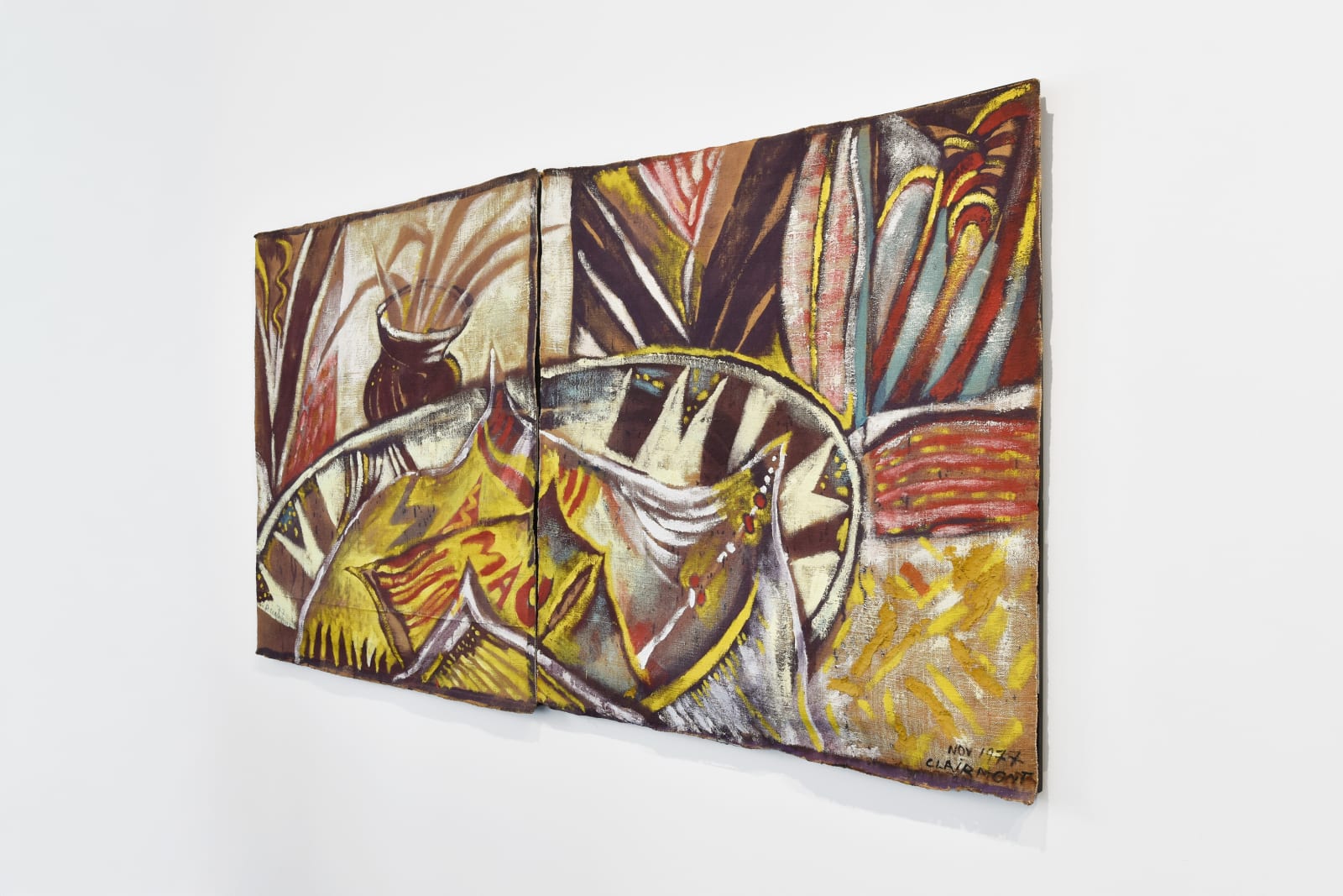 Philip Clairmont, Corner Painting - Table Top (aka Mao Diptych), 1977