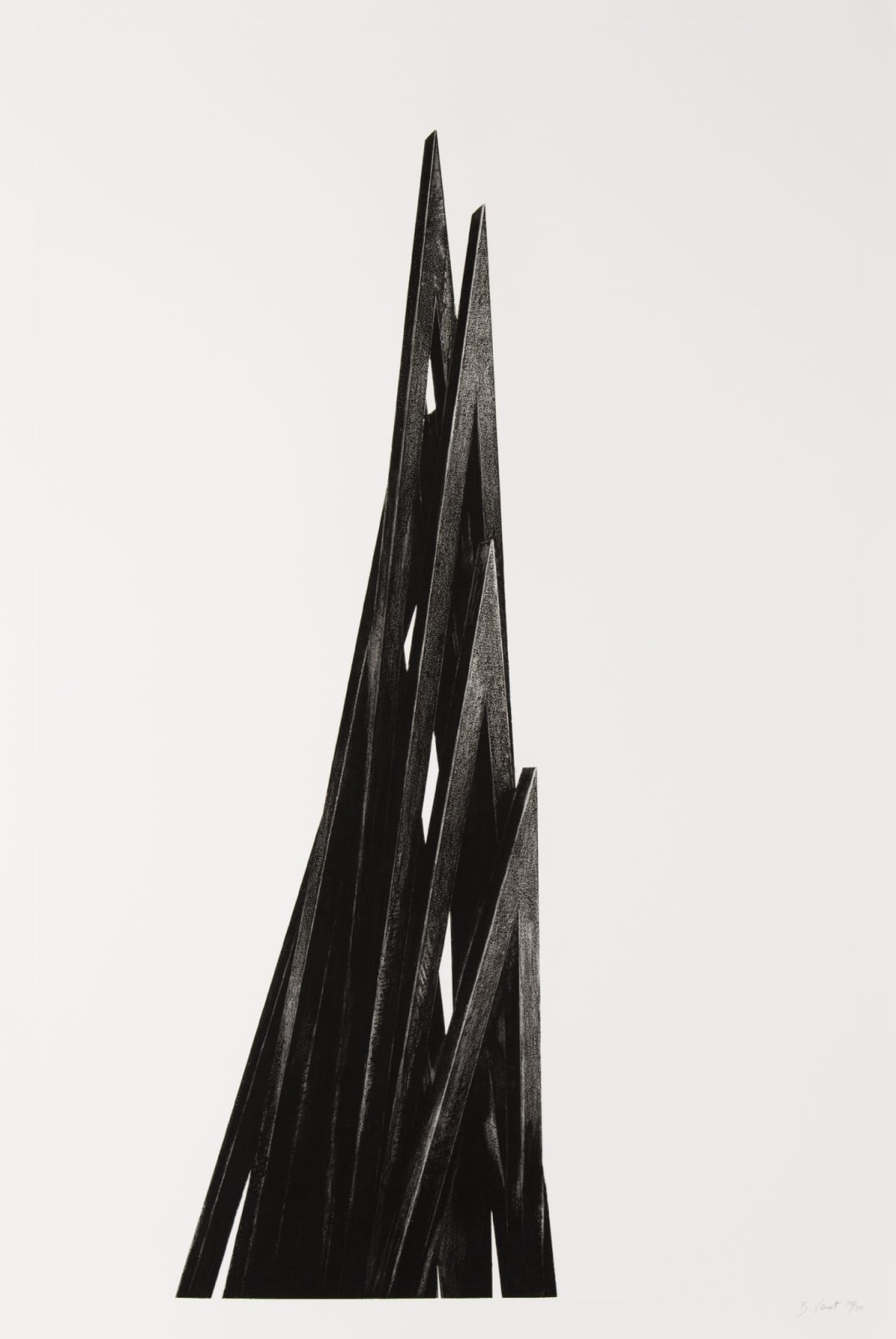 Bernar Venet, Acute Unequal Angles, 2017