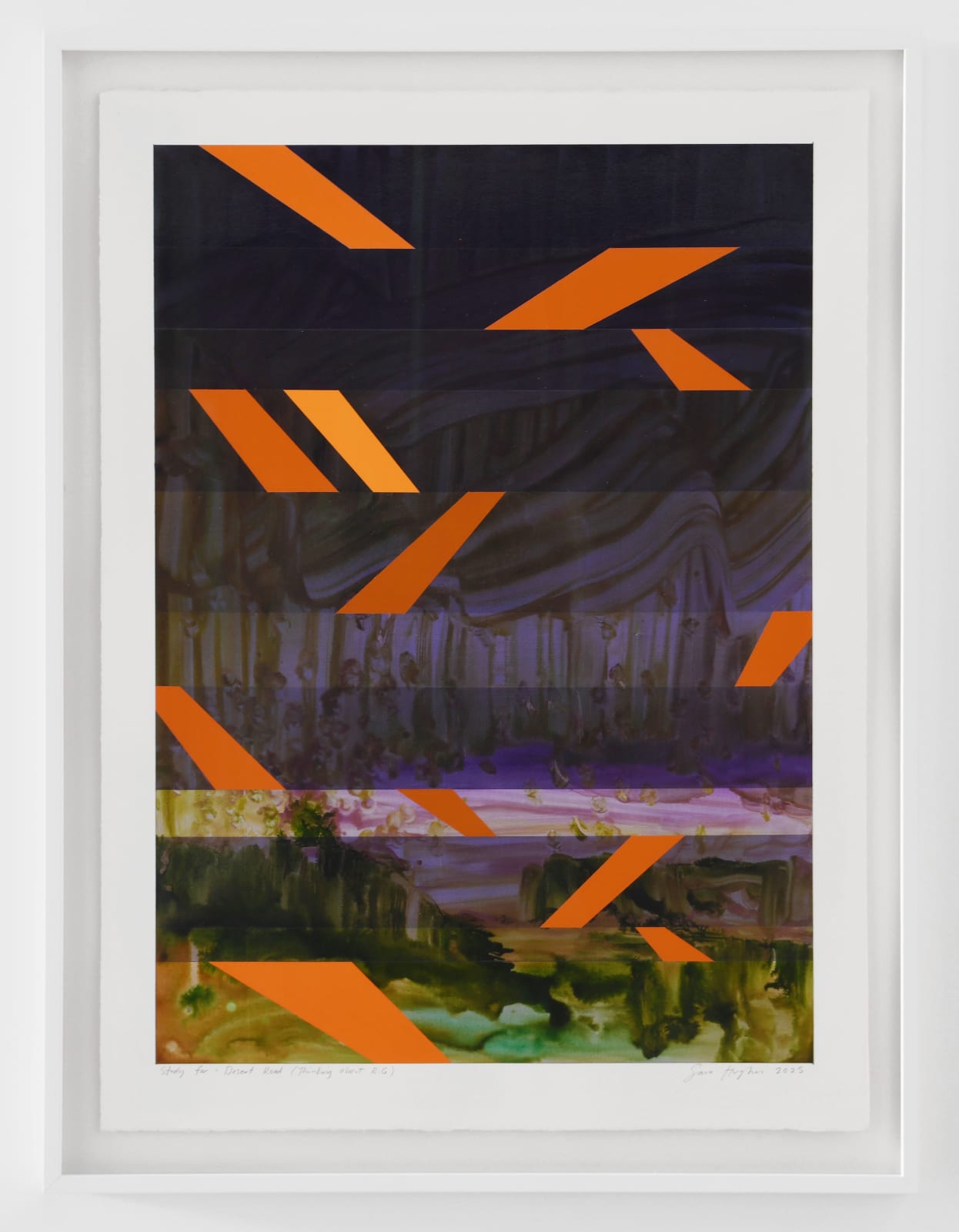 Sara Hughes, Study for Desert Rd (thinking about RG), 2025