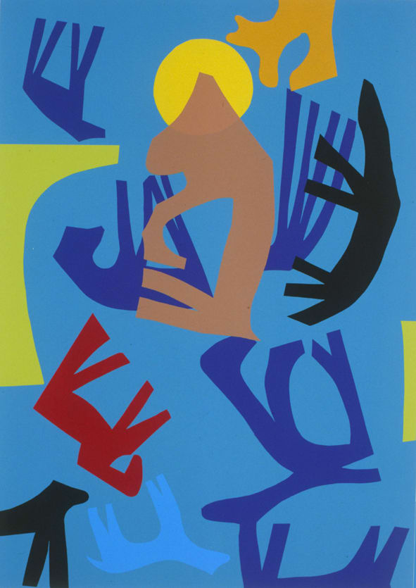 Adrian Wiszniewski, Horse Kunst (Blue), 2002