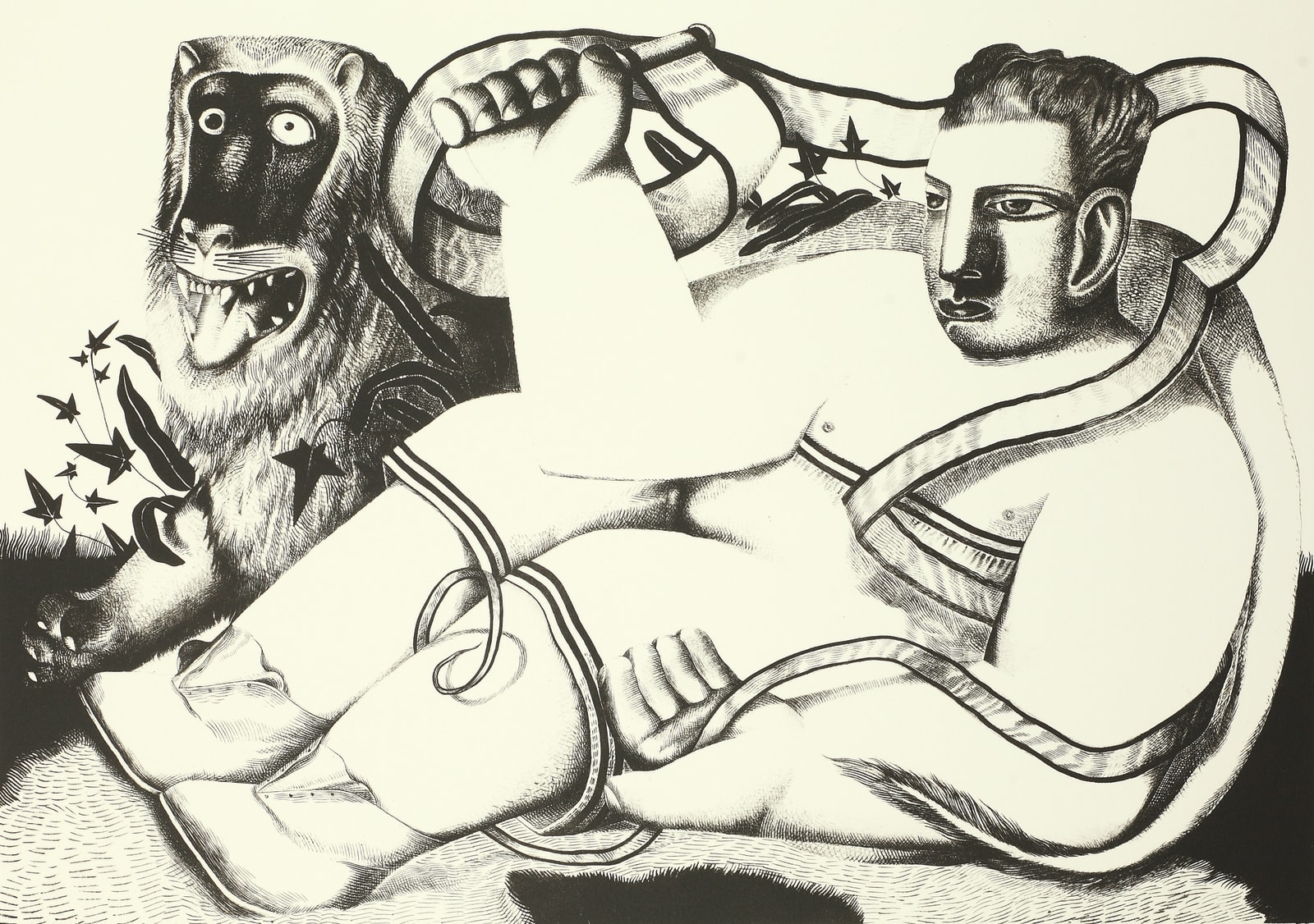 John Byrne, Boy with Lion, 1994