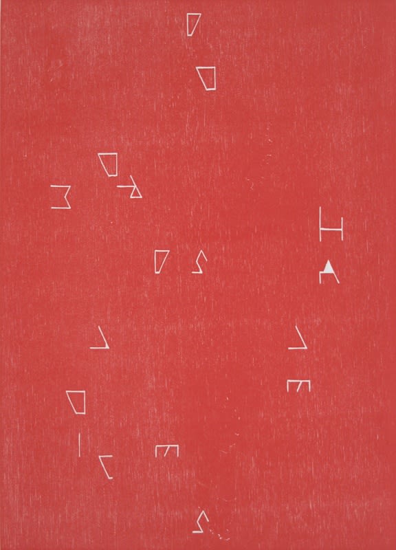 Martin Boyce, Do Words Have Voices (red), 2014