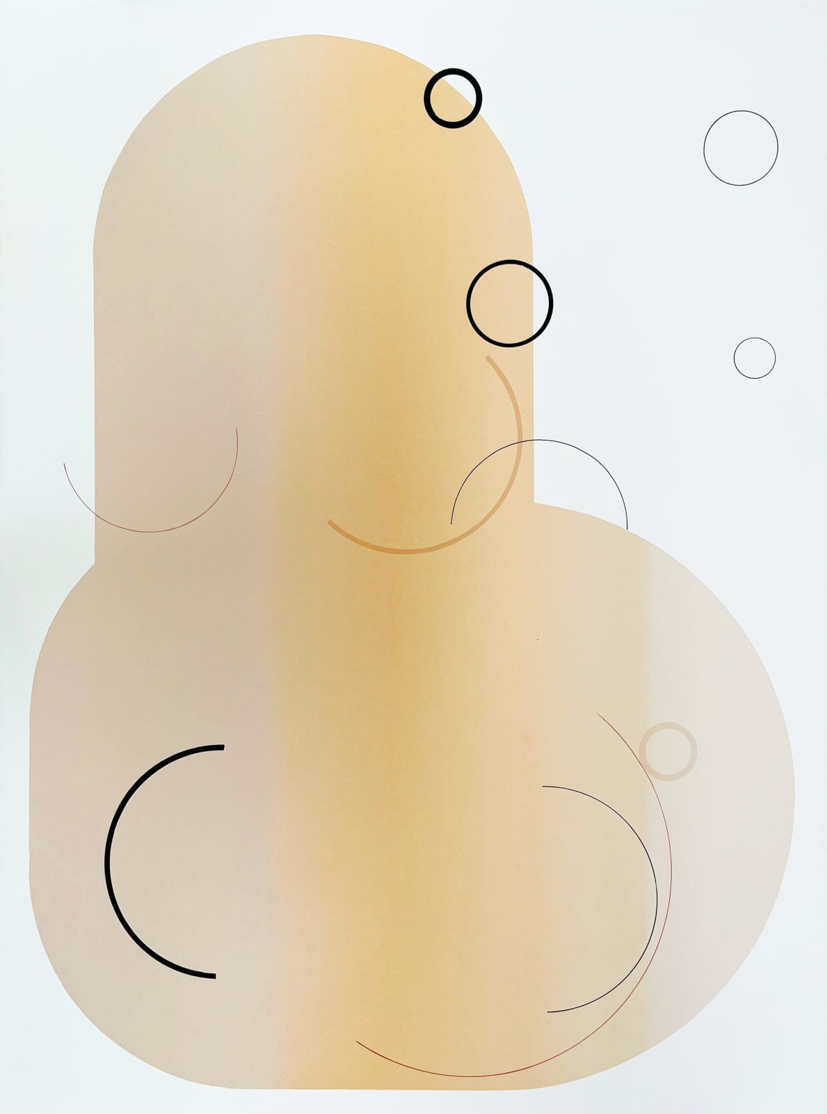 Claire Barclay, Untitled (Nude with Black Line), 2023