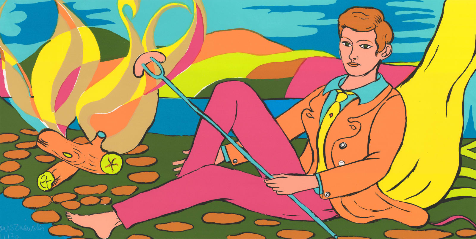 Adrian Wiszniewski, Man with Sausage, 2010