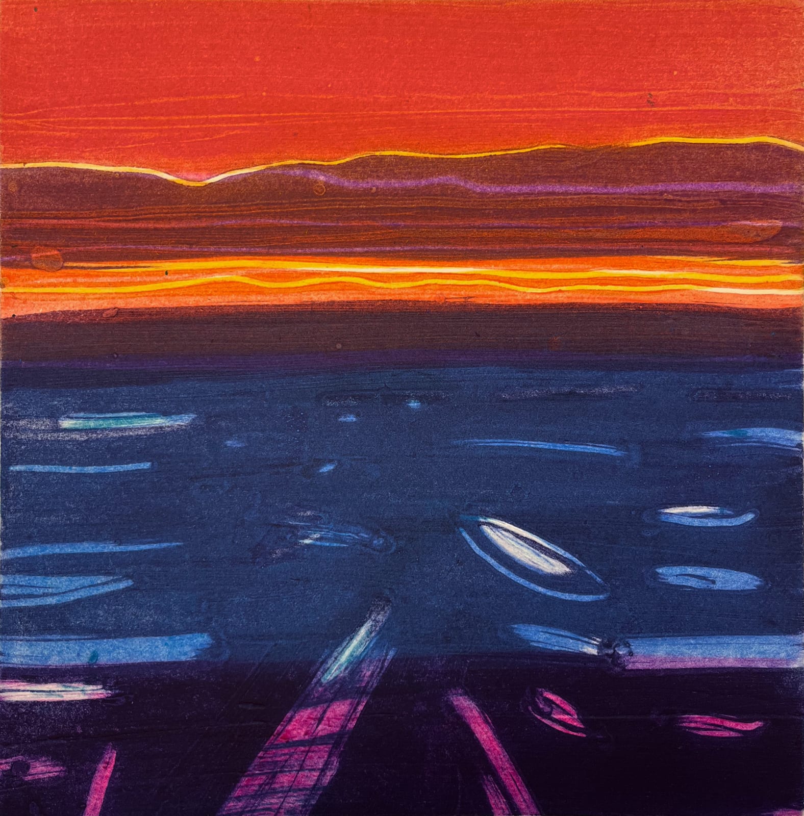 Barbara Rae, Sea Ice - Baffin, 2022