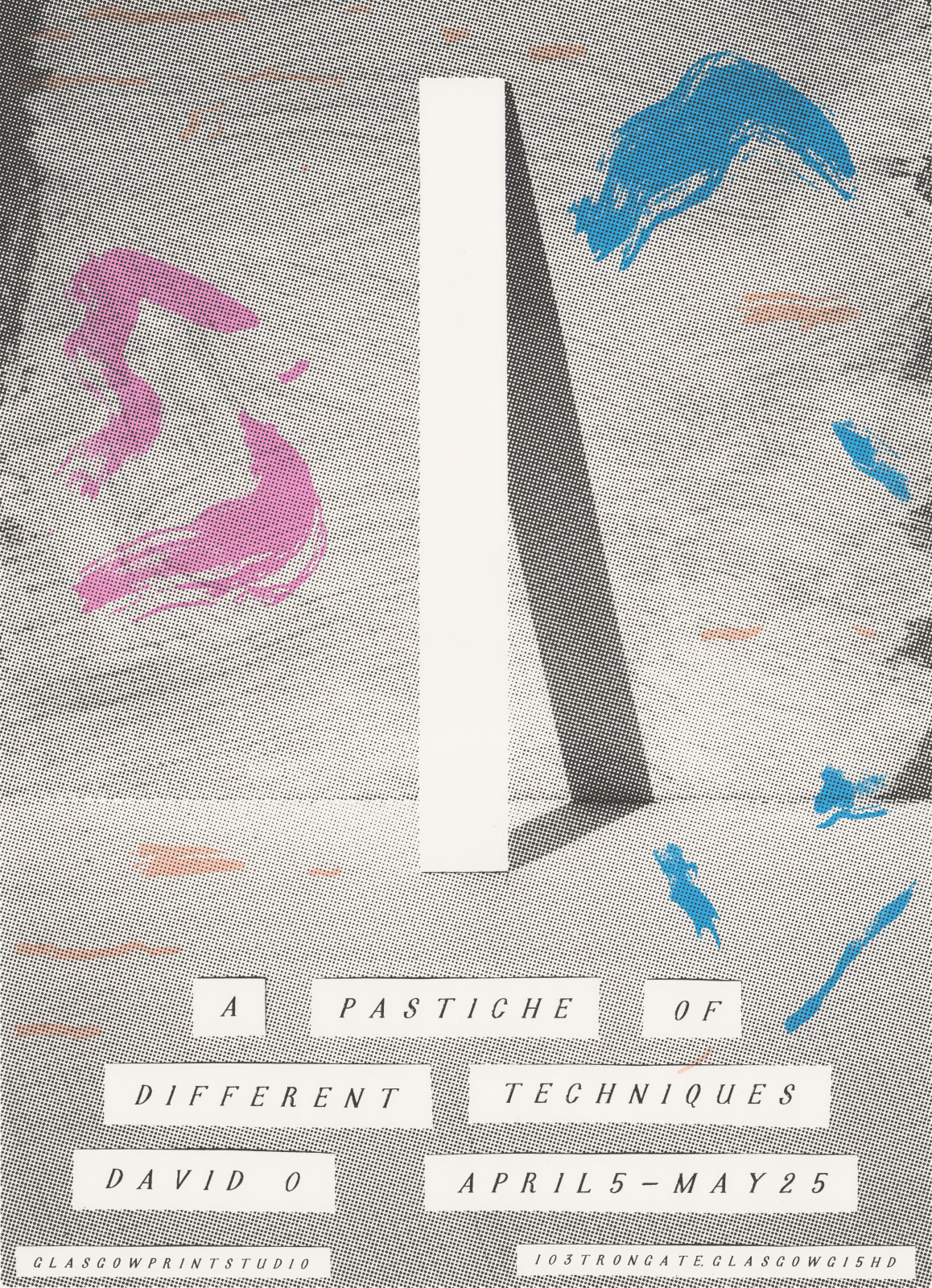 David Osbaldeston, 'A Pastiche of Different Techniques' exhibition poster, 2024