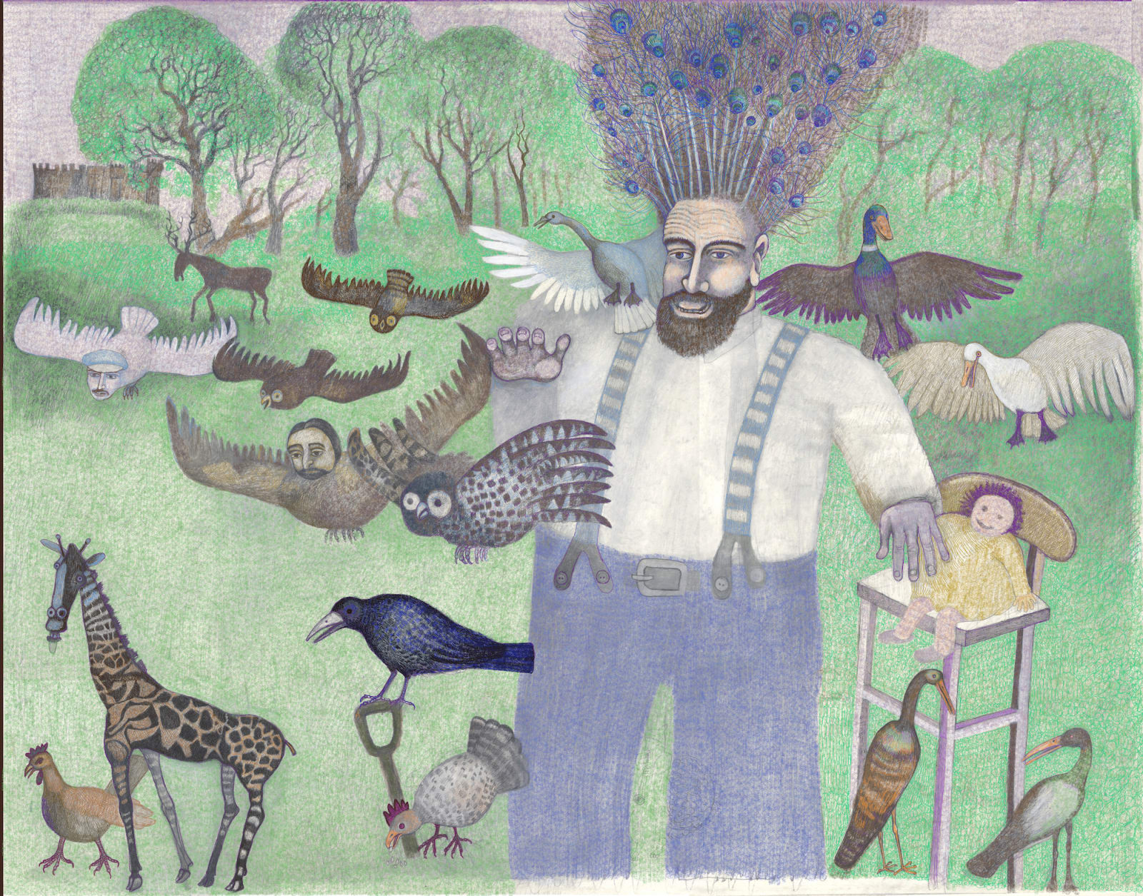Michael McVeigh, Peacock Man, 2025