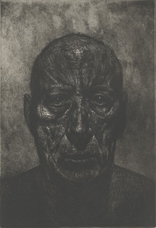 Ken Currie, Self Portrait as an Etching, 2015