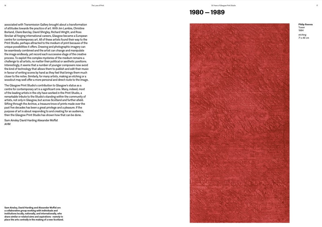 Glasgow Print Studio, The Love of Print: 50 Years of Glasgow Print Studio catalogue, 2022