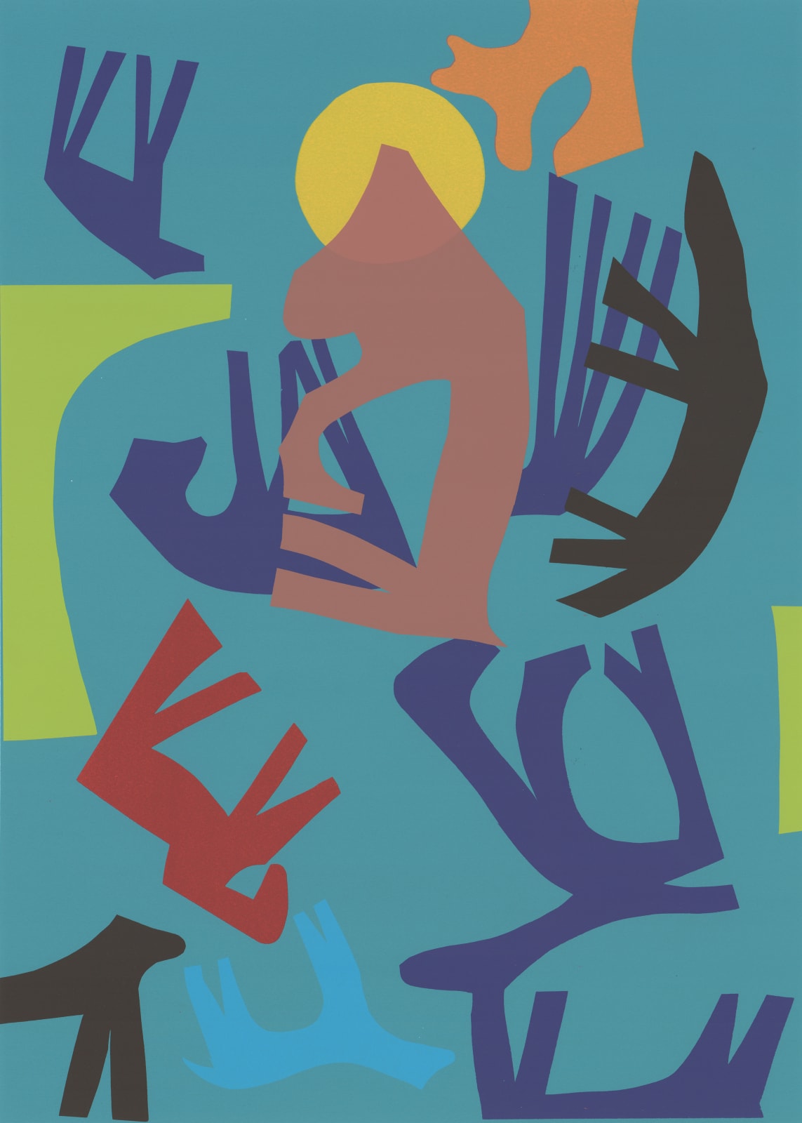 Adrian Wiszniewski, Horse Kunst (Blue), 2002