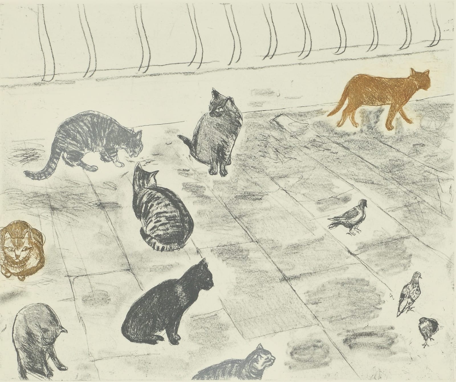 Elizabeth Blackadder, Venice Cats, 2003