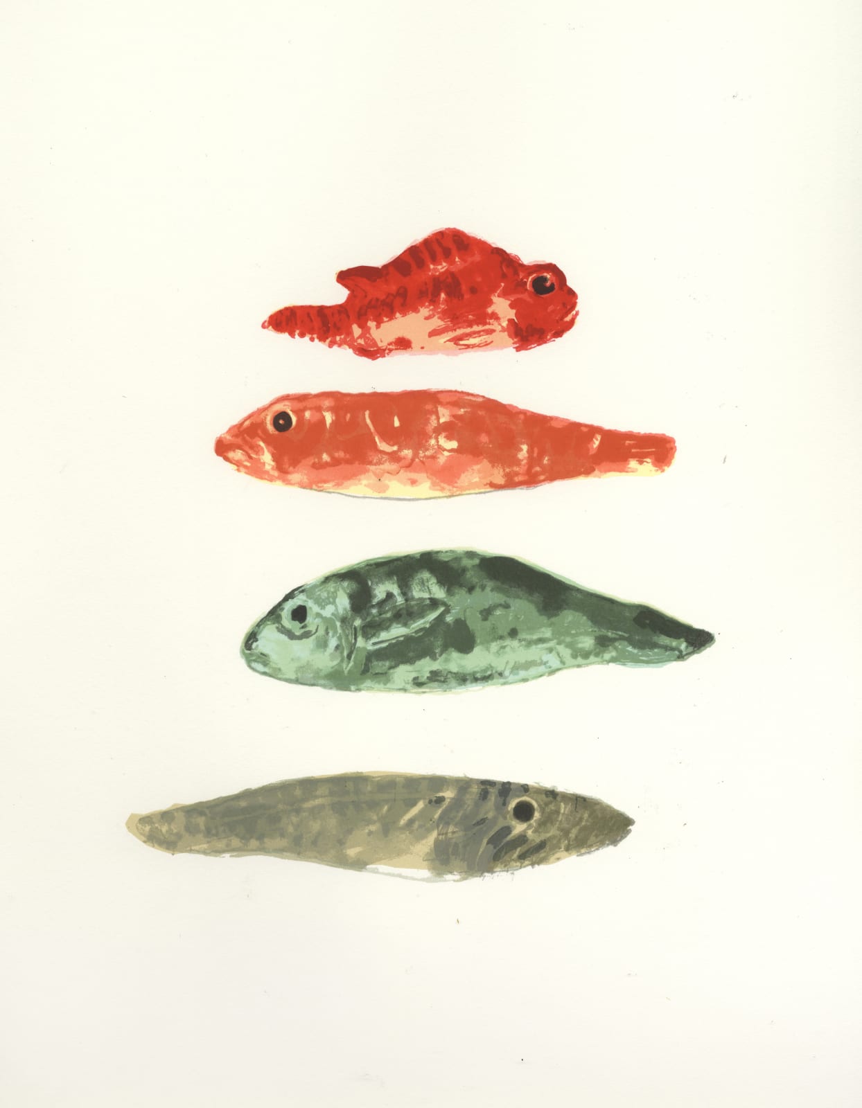 Elizabeth Blackadder, Four Fish, 2013