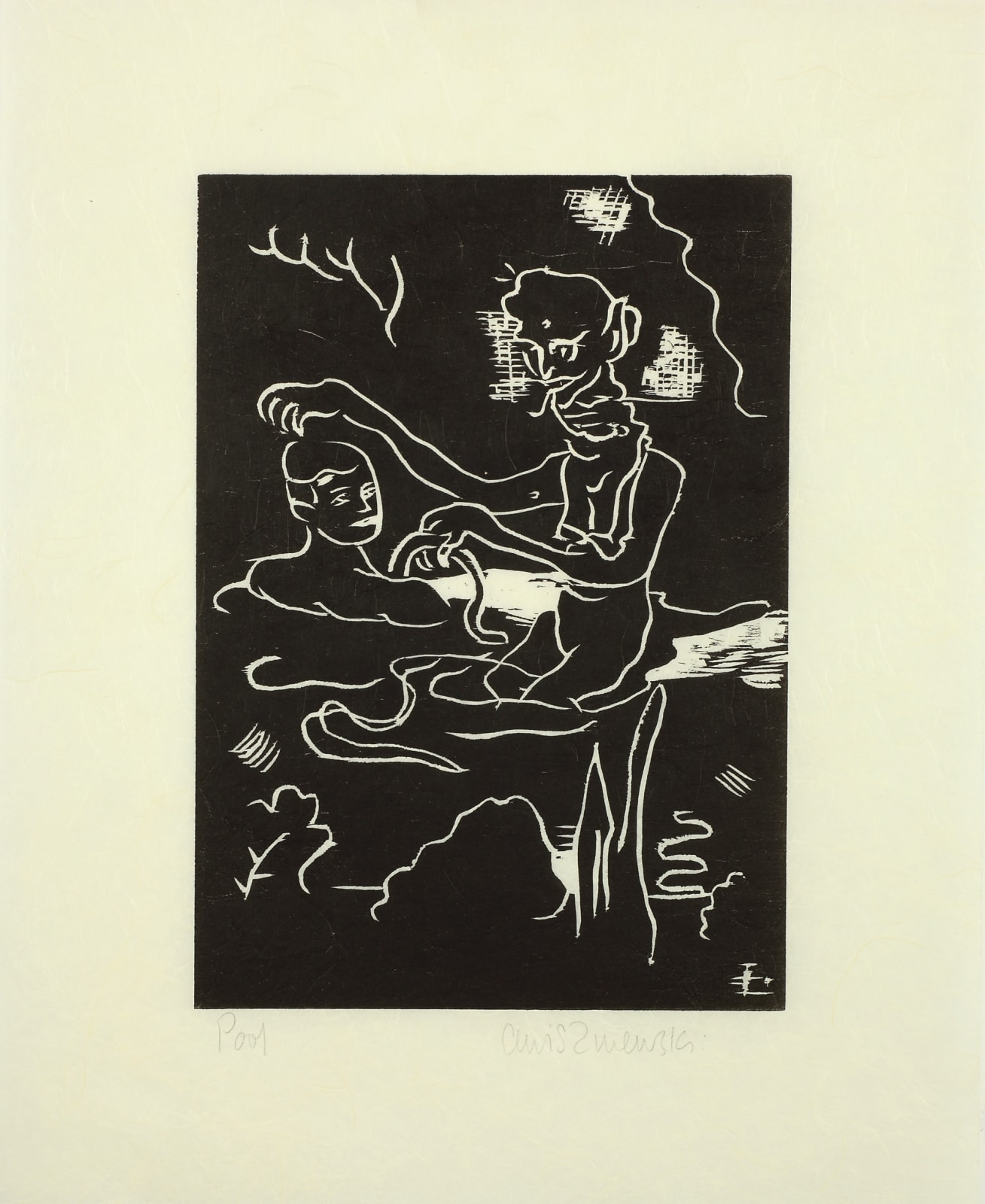 Adrian Wiszniewski, Pool, The Girl, the Boy and the Hag, 2007