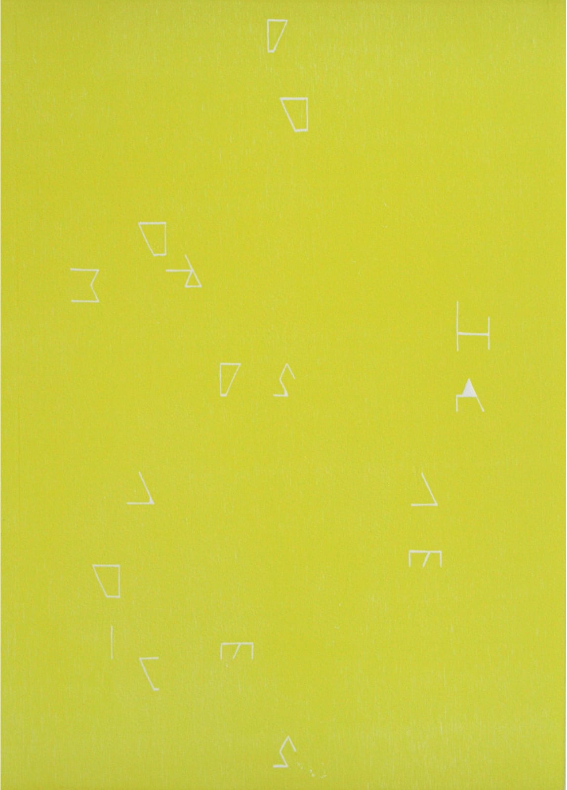 Martin Boyce, Do Words Have Voices (yellow), 2014